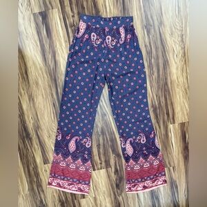 Easel Paisley Print Bohemian Pants